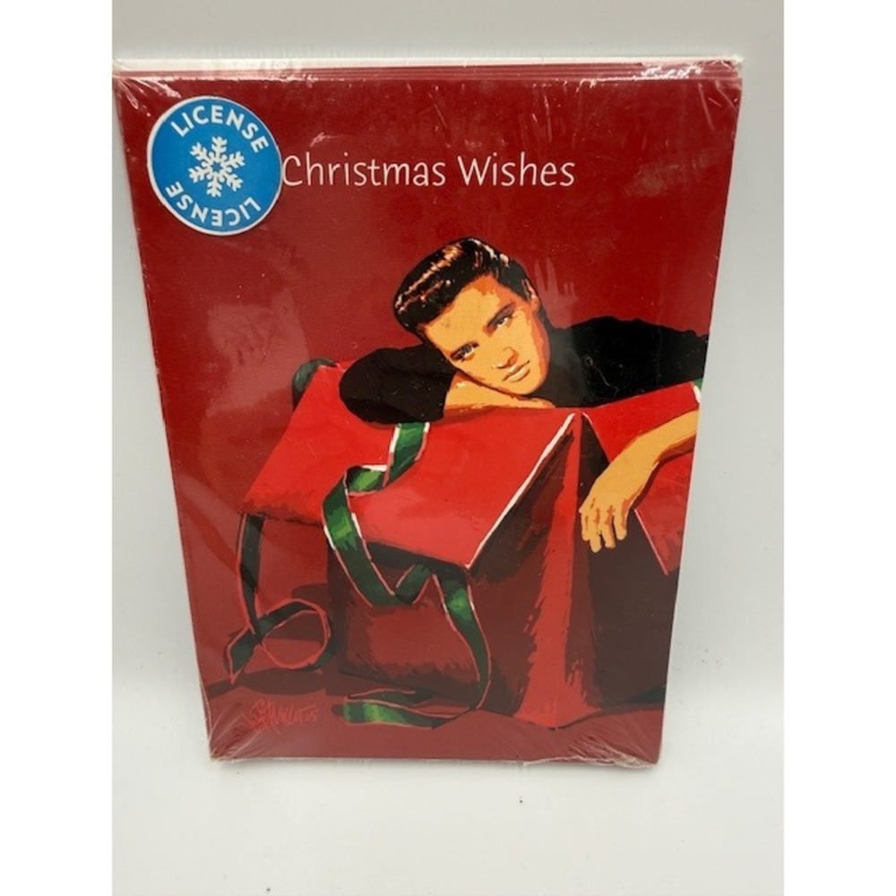 Elvis Presley Christmas Wishes Holiday Cards 6 PK with Envelopes‎ All One Design